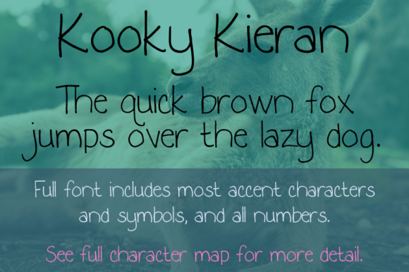 Kooky Kieran: A Handwriting Font with a Story and a Purpose